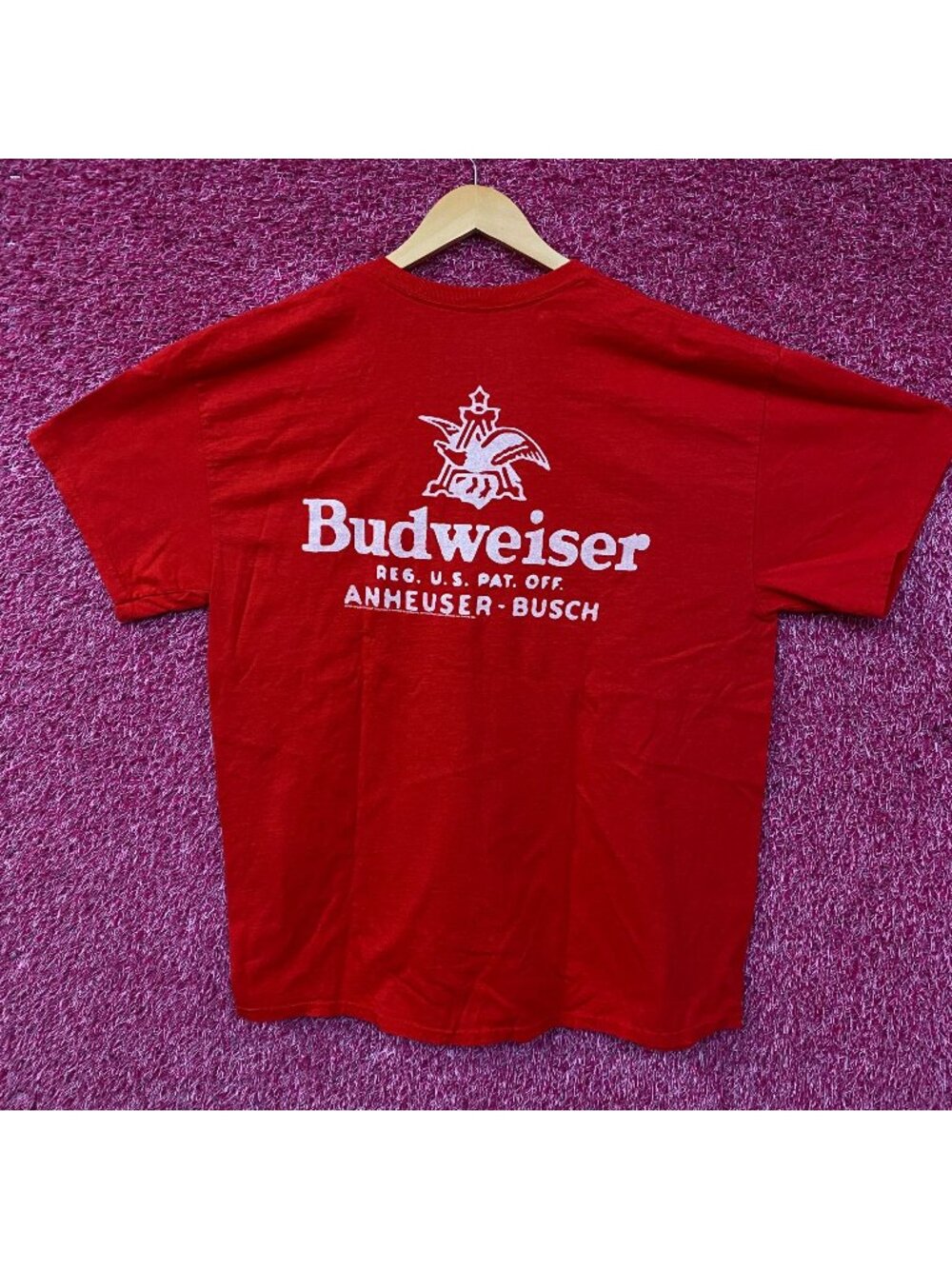 Junk Food Budweiser Anheuser Busch Vintage Style Graphic T-Shirt Large